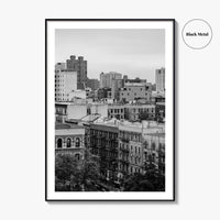 Harlem Skyline Black and White Fine Art Photo Print, Manhattan NYC Wall Decor Poster