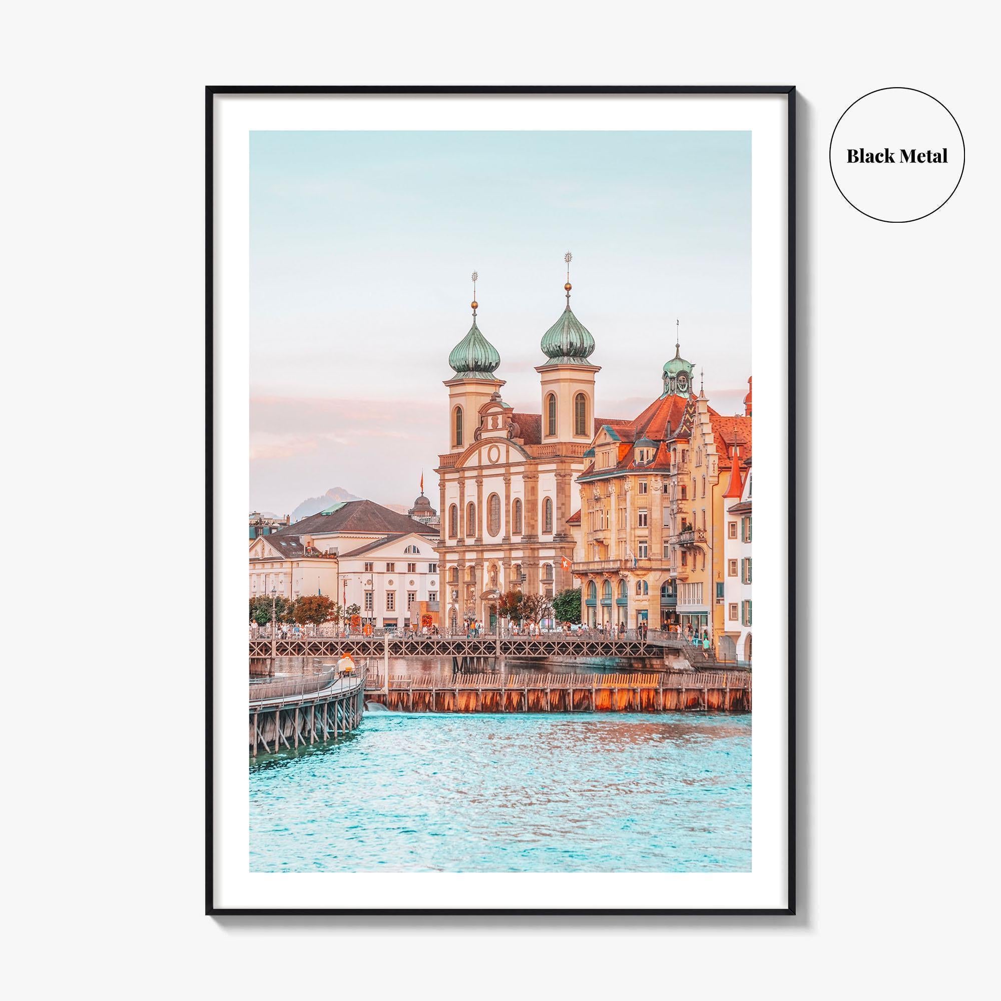 Lucerne Fine Art Photo Print, Switzerland, Chapel Bridge, Vierwaldstattersee, Wall Decor, Poster