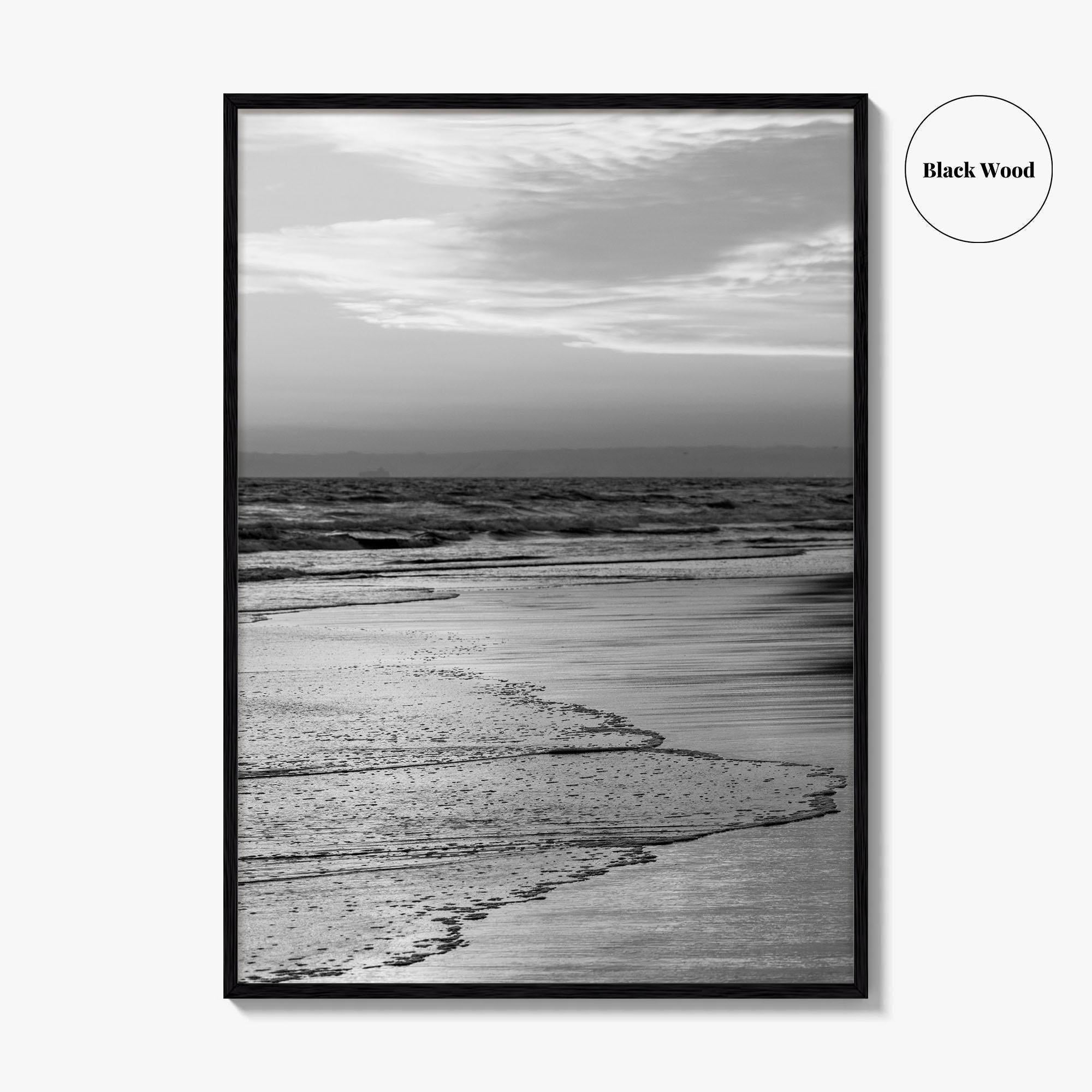 Huntington Beach Black and White Fine Art Photo Print, Orange County California Poster