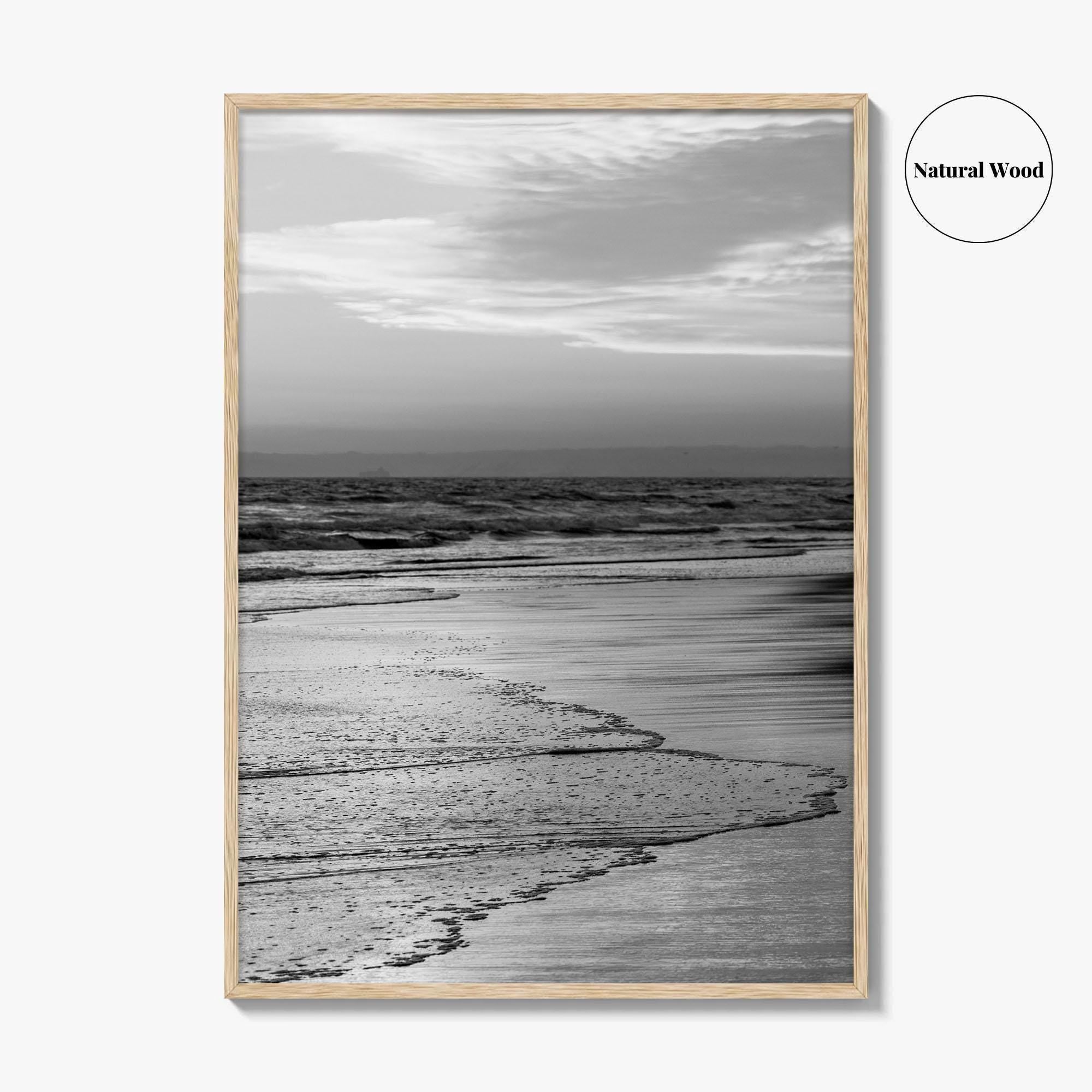 Huntington Beach Black and White Fine Art Photo Print, Orange County California Poster