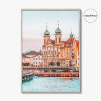 Lucerne Fine Art Photo Print, Switzerland, Chapel Bridge, Vierwaldstattersee, Wall Decor, Poster