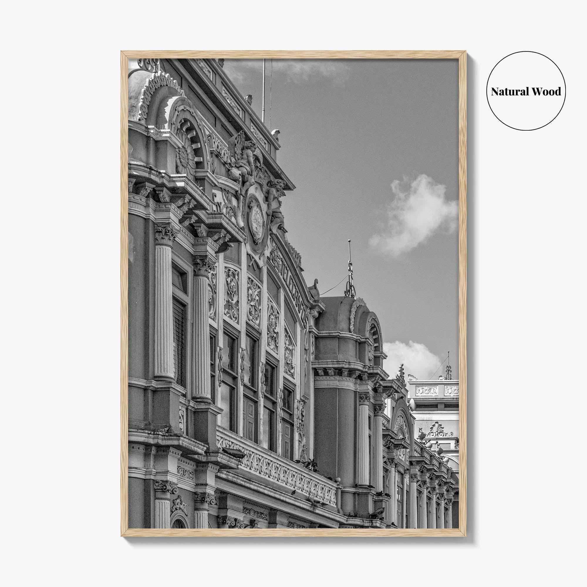 San Jose Costa Rica Black and White Fine Art Photo Print, City Wall Poster