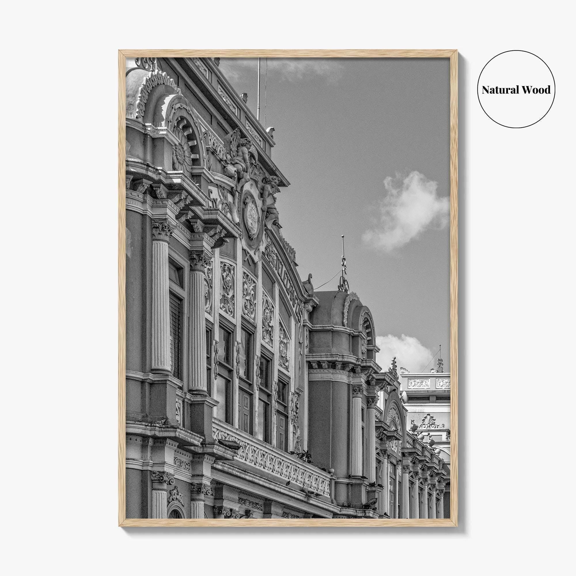 San Jose Costa Rica Black and White Fine Art Photo Print, City Wall Poster