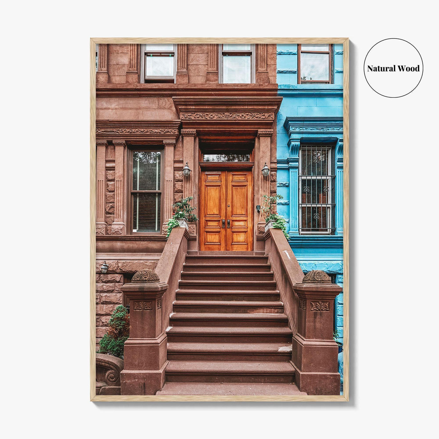 Manhattan Fine Art Photo Print, New York City NYC, Historic Brownstones, Wall Poster