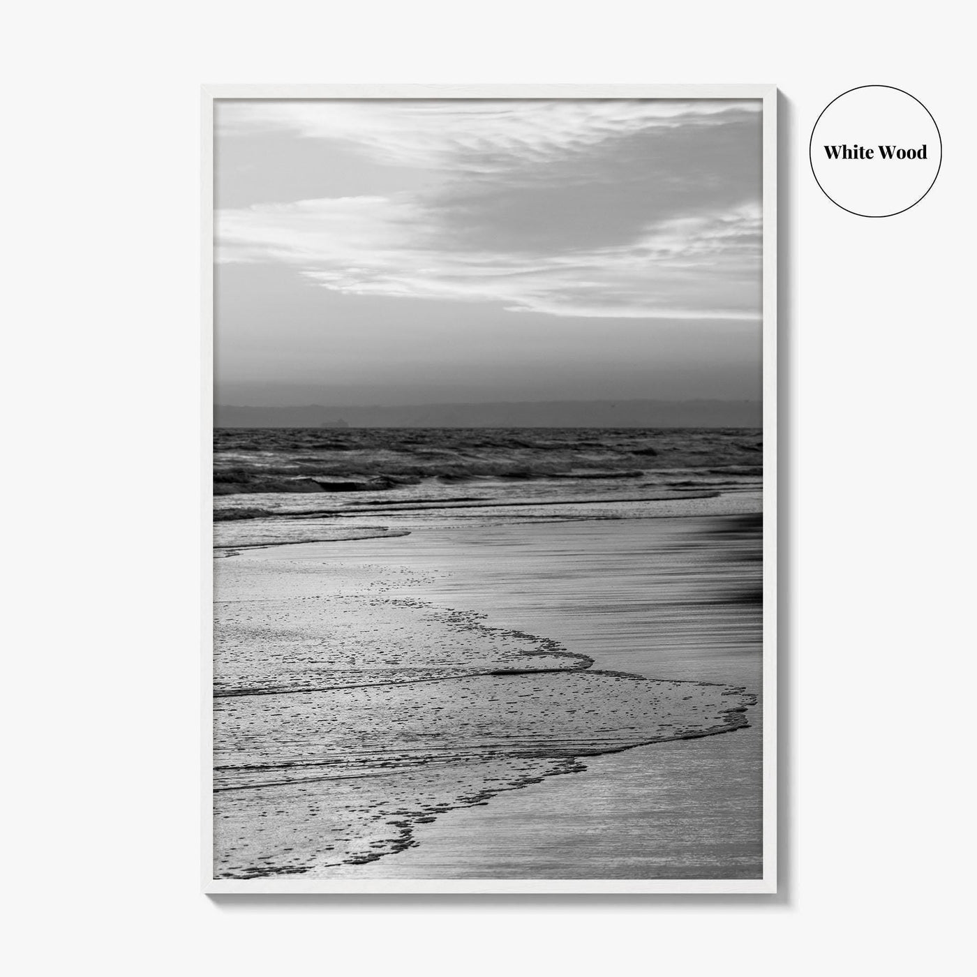 Huntington Beach Black and White Fine Art Photo Print, Orange County California Poster