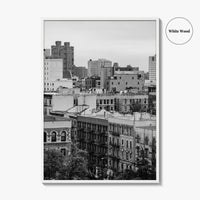 Harlem Skyline Black and White Fine Art Photo Print, Manhattan NYC Wall Decor Poster