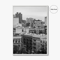 Harlem Skyline Black and White Fine Art Photo Print, Manhattan NYC Wall Decor Poster