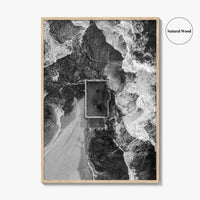 Mona Vale Rock Pool Black and White Fine Art Photo Print, Sydney Australia Poster