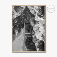 Mona Vale Rock Pool Black and White Fine Art Photo Print, Sydney Australia Poster