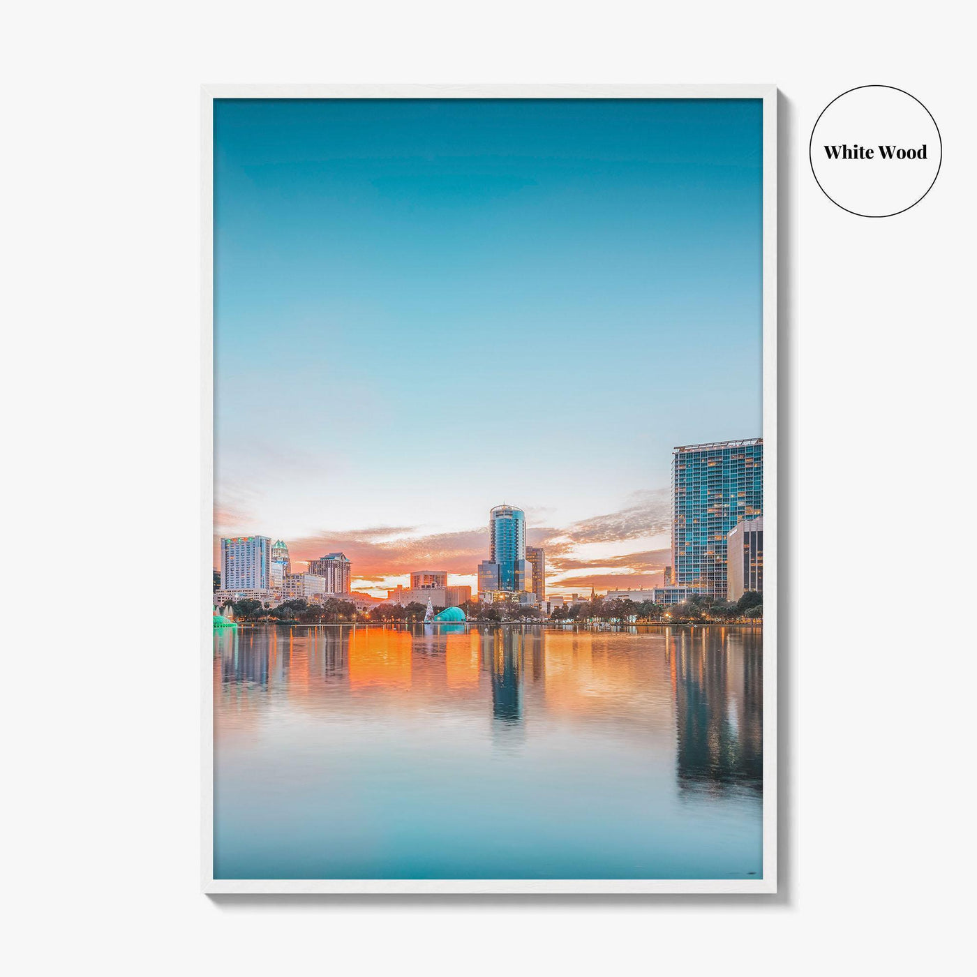 Orlando Skyline Fine Art Photo Print, Downtown Lake Eola Park, Florida USA Poster