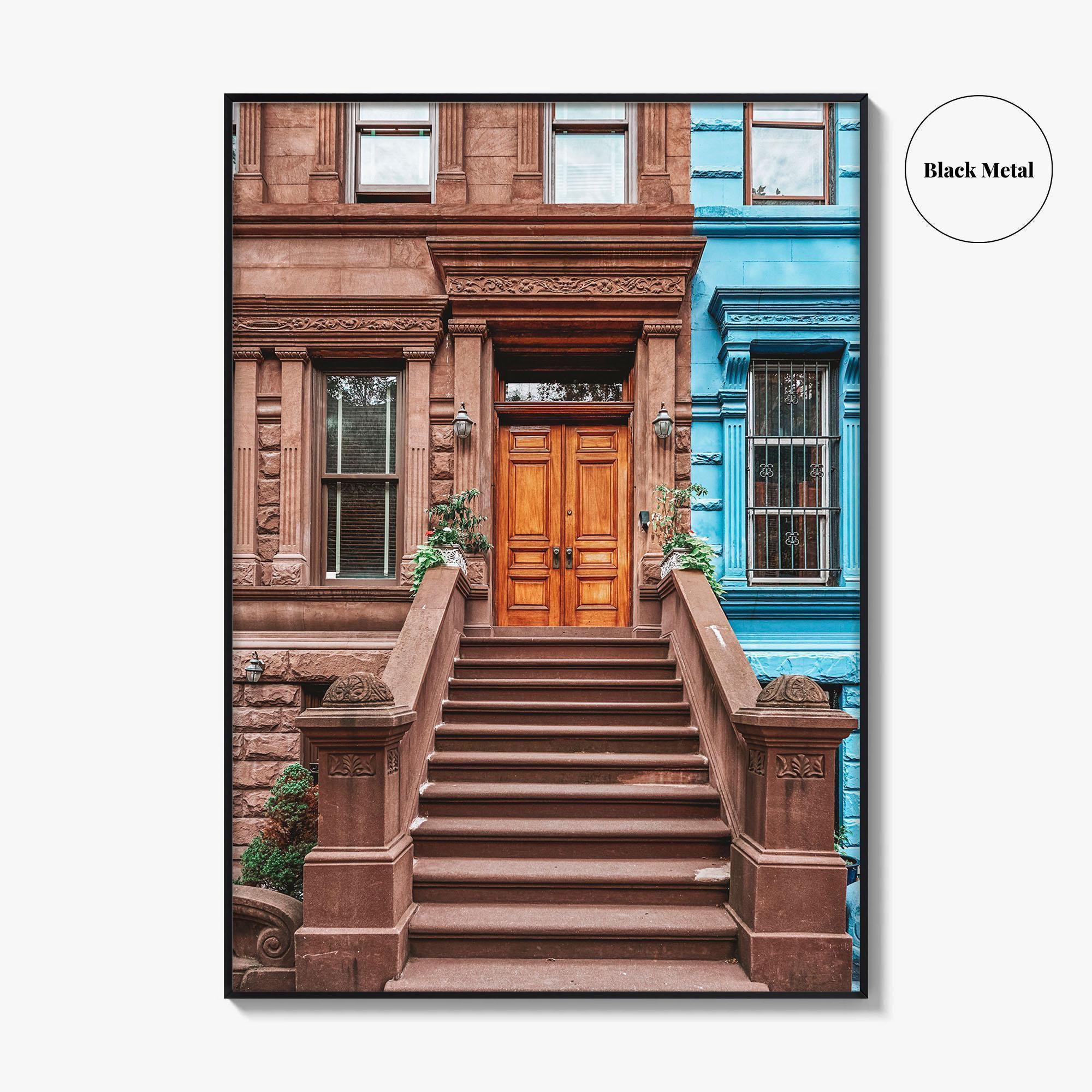 Manhattan Fine Art Photo Print, New York City NYC, Historic Brownstones, Wall Poster