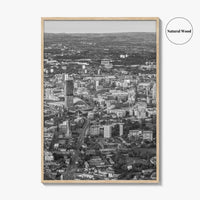 Manchester Skyline Black and White Fine Art Photo Print, England Poster