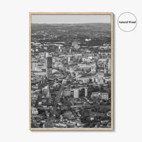 Manchester Skyline Black and White Fine Art Photo Print, England Poster