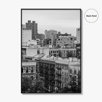 Harlem Skyline Black and White Fine Art Photo Print, Manhattan NYC Wall Decor Poster