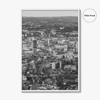 Manchester Skyline Black and White Fine Art Photo Print, England Poster