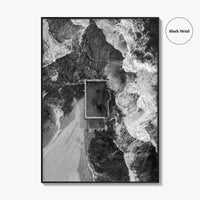 Mona Vale Rock Pool Black and White Fine Art Photo Print, Sydney Australia Poster