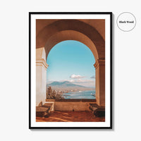 Naples Italy Fine Art Photo Print, Mount Vesuvius, Certosa di San Martino, Campania Poster
