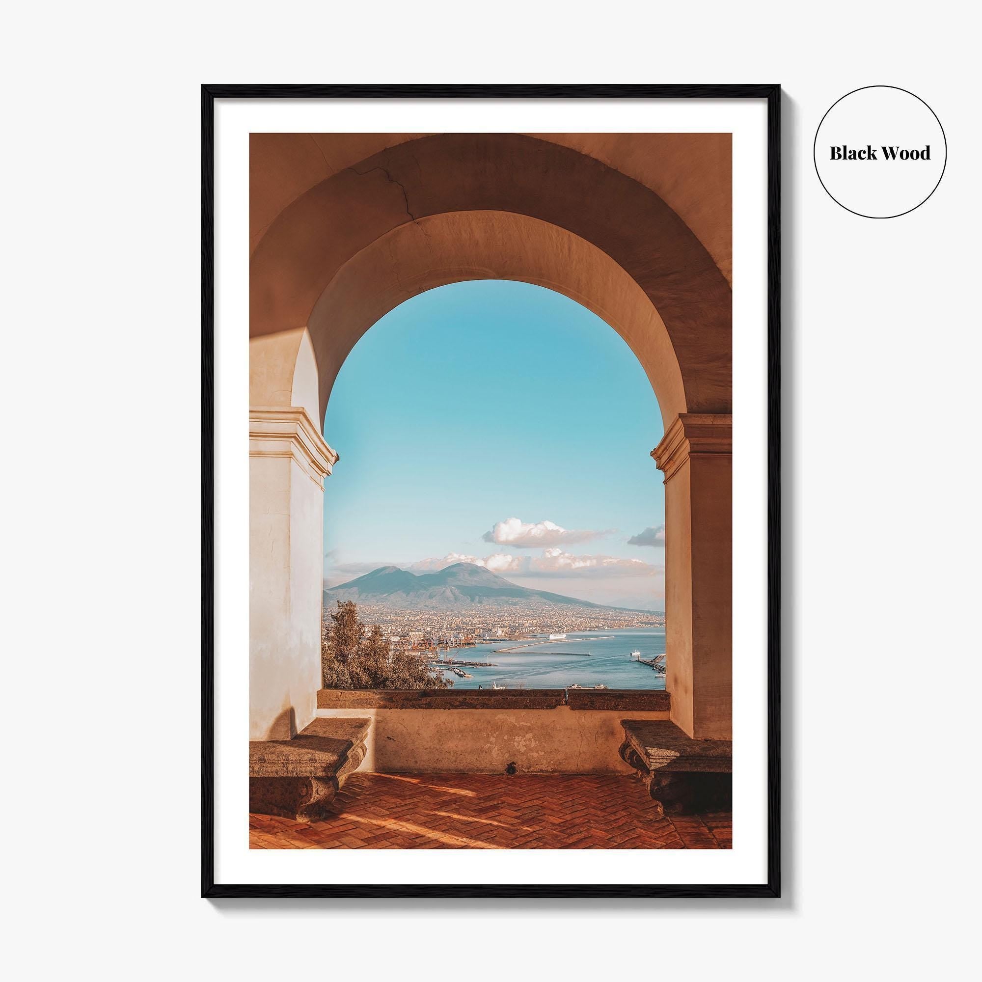 Naples Italy Fine Art Photo Print, Mount Vesuvius, Certosa di San Martino, Campania Poster