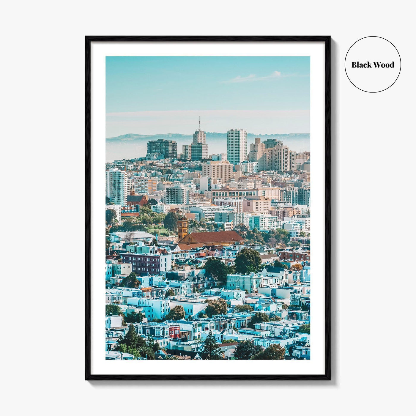 San Francisco Skyline Fine Art Photo Print, Corona Heights Park, California Wall Poster