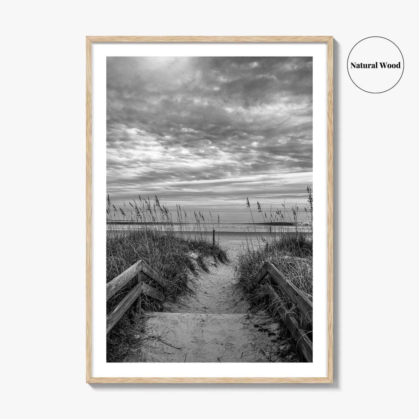 Myrtle Beach Black and White Fine Art Photo Print, South Carolina Poster