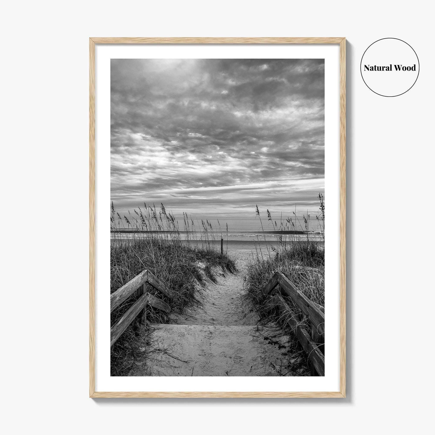 Myrtle Beach Black and White Fine Art Photo Print, South Carolina Poster