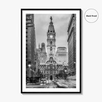 Philadelphia Black and White Fine Art Photo Print, City Hall, Philly, Pennsylvania Poster