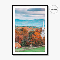 Peacham Vermont Fine Art Photo Print, USA, New England, Autumn Rural Landscape Poster