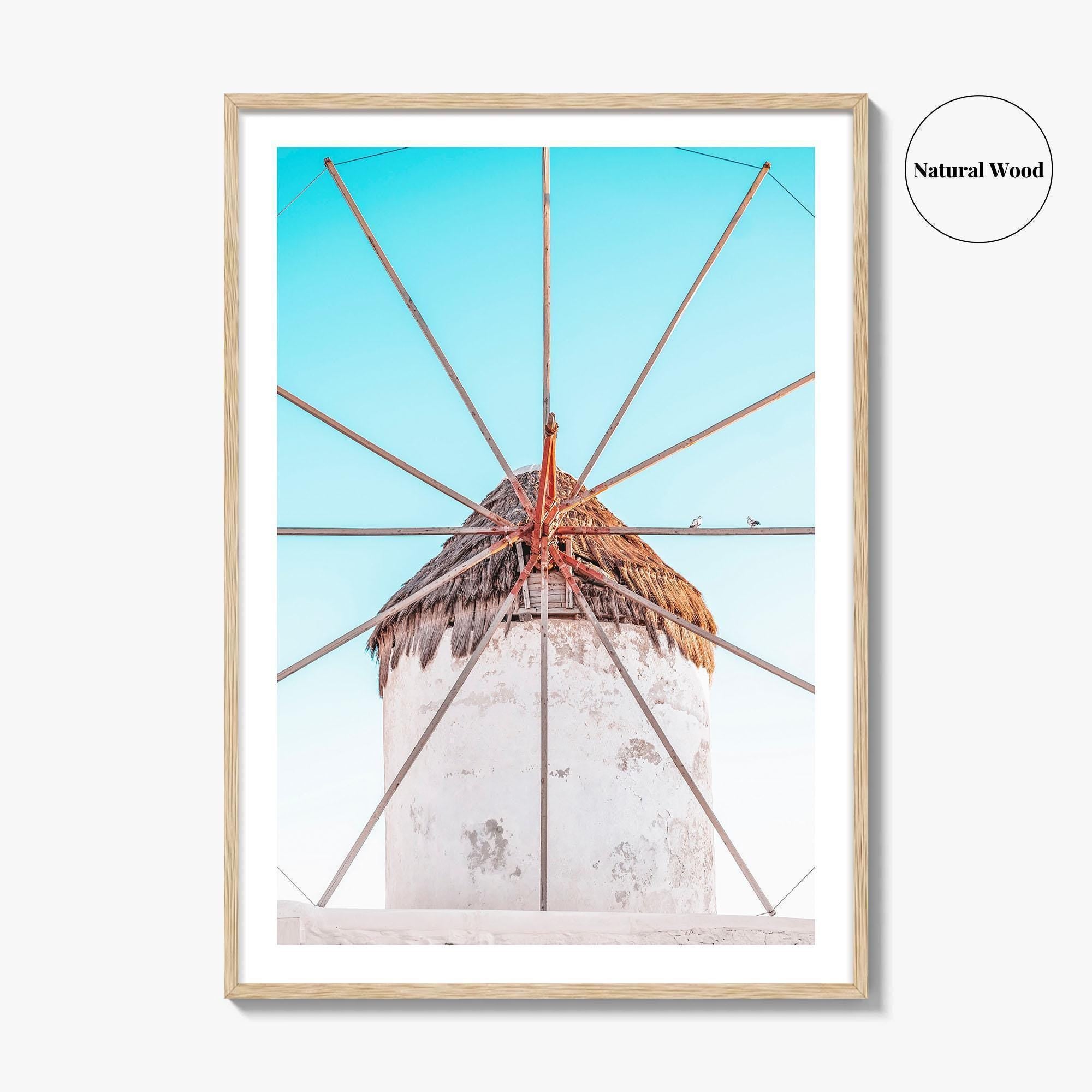 Mykonos Fine Art Photo Print, Windmill, Greece, Cyclades, Aegean, Greek Islands, Wall Poster
