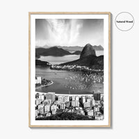 Rio de Janeiro Skyline Black and White Fine Art Photo Print, Brazil Poster