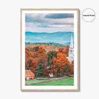 Peacham Vermont Fine Art Photo Print, USA, New England, Autumn Rural Landscape Poster