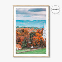 Peacham Vermont Fine Art Photo Print, USA, New England, Autumn Rural Landscape Poster