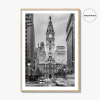 Philadelphia Black and White Fine Art Photo Print, City Hall, Philly, Pennsylvania Poster