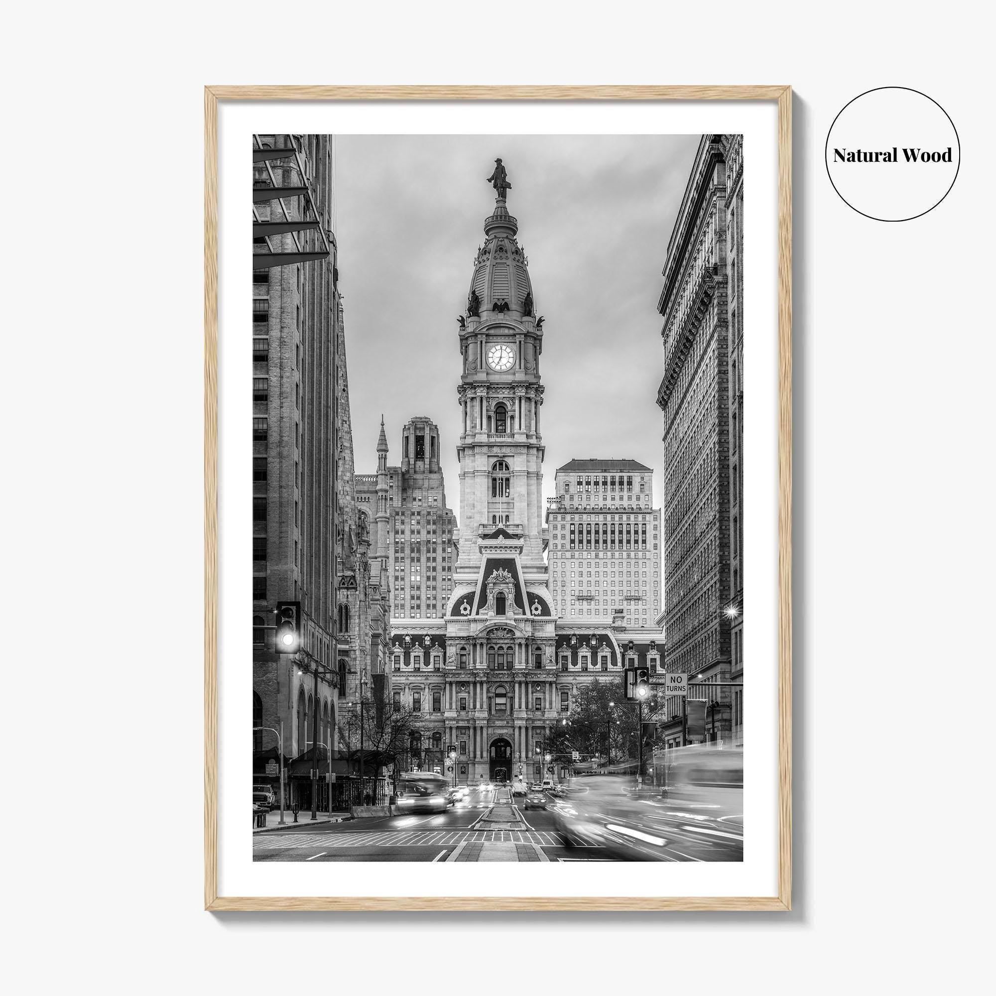 Philadelphia Black and White Fine Art Photo Print, City Hall, Philly, Pennsylvania Poster