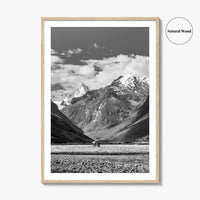 Peru Black and White Fine Art Photo Print, Andes Mountains, Cordillera Blanca Wall Poster
