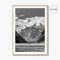 Peru Black and White Fine Art Photo Print, Andes Mountains, Cordillera Blanca Wall Poster