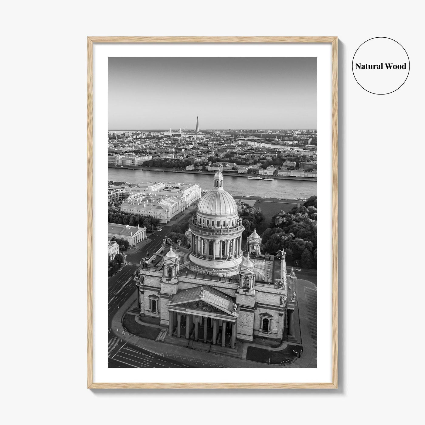 Saint Petersburg Black and White Fine Art Photo Print, St Isaacs Cathedral Russia Poster