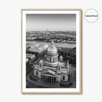 Saint Petersburg Black and White Fine Art Photo Print, St Isaacs Cathedral Russia Poster