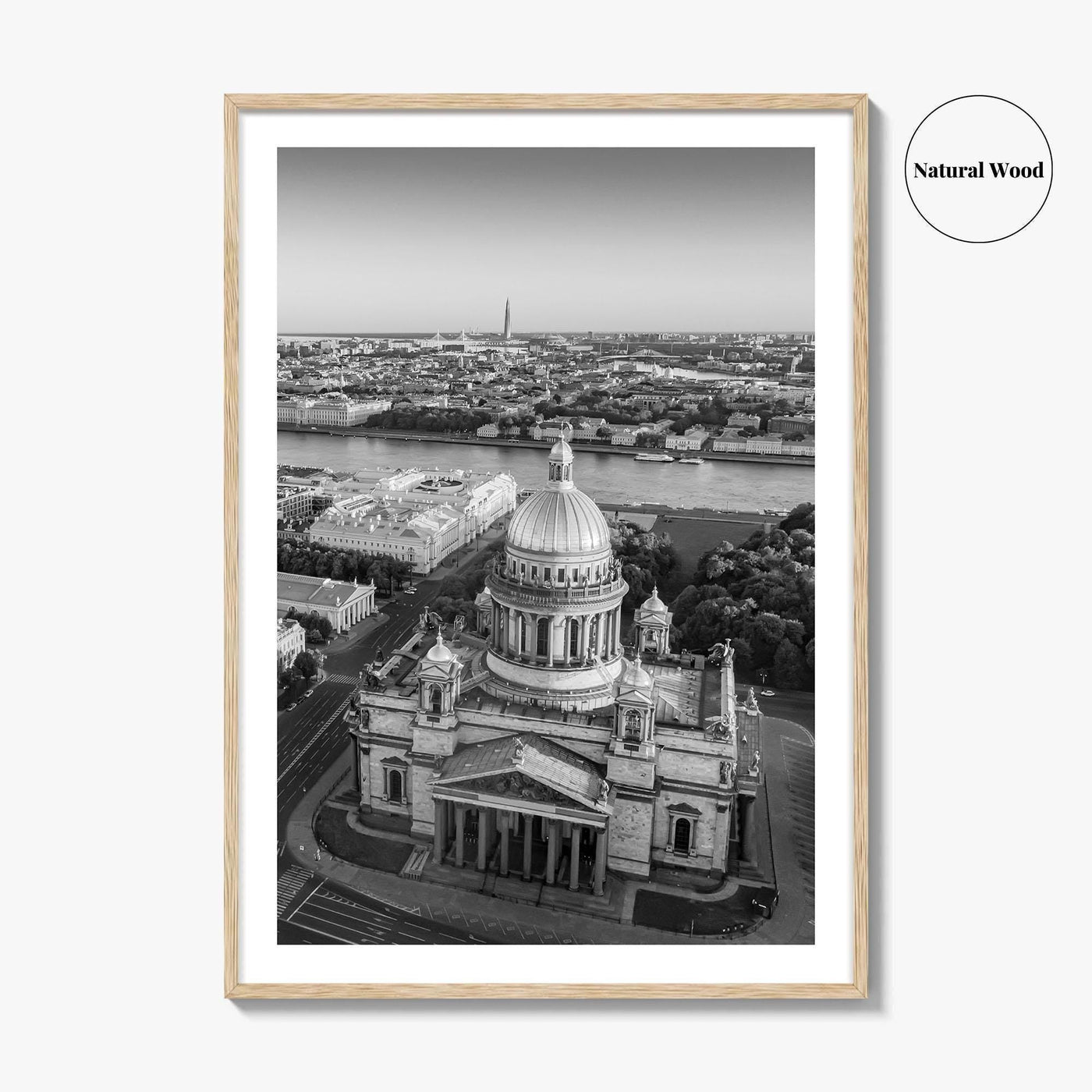 Saint Petersburg Black and White Fine Art Photo Print, St Isaacs Cathedral Russia Poster