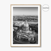 Saint Petersburg Black and White Fine Art Photo Print, St Isaacs Cathedral Russia Poster
