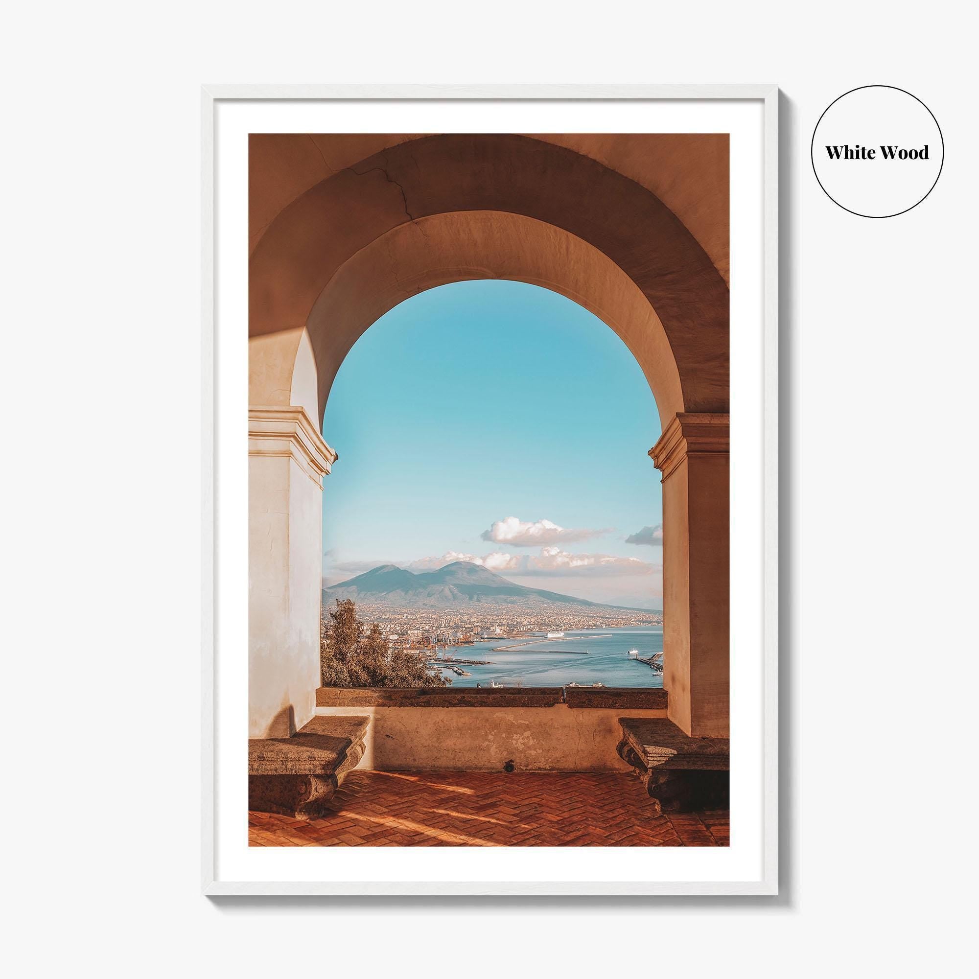 Naples Italy Fine Art Photo Print, Mount Vesuvius, Certosa di San Martino, Campania Poster
