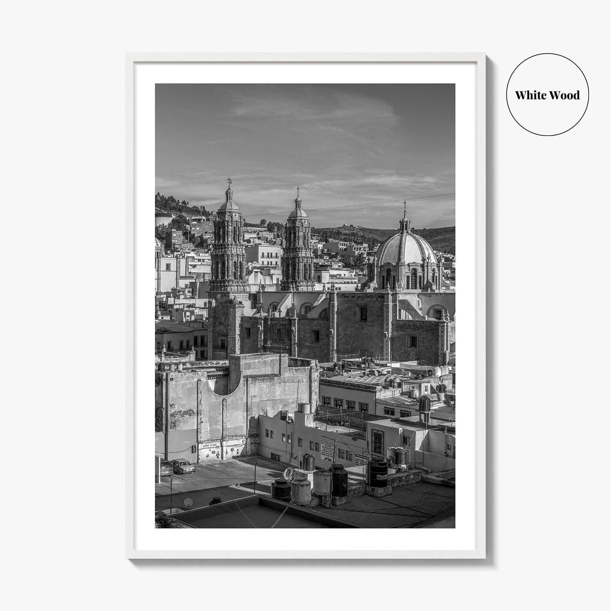 Zacatecas Black and White Fine Art Photo Print, Zacatecas City Mexico Wall Poster