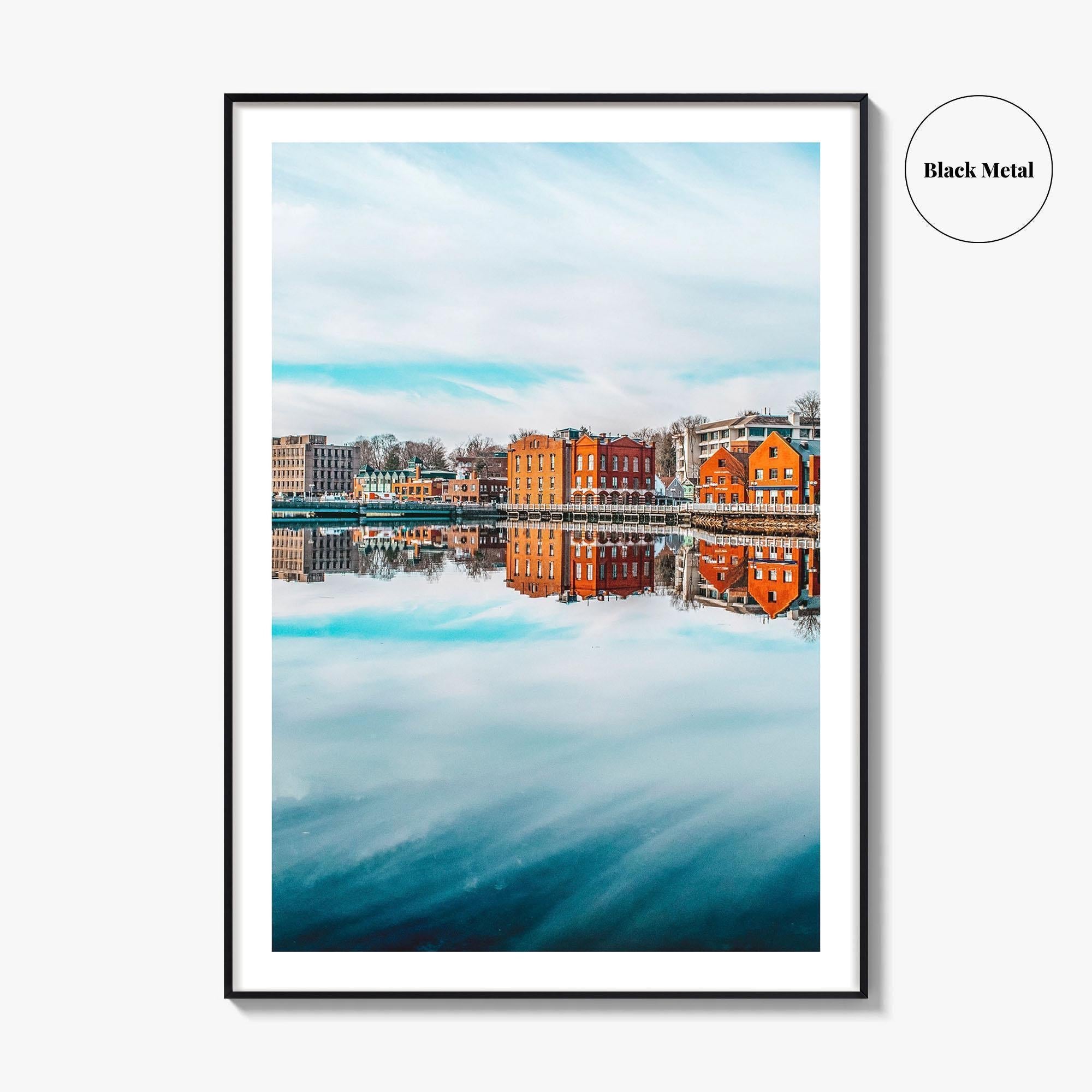 Westport Connecticut Fine Art Photo Print, Saugatuck River Bridge, CT Wall Poster, USA