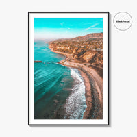 Southern California Blue Fine Art Photo Print, Aerial SoCal Coast, USA Poster