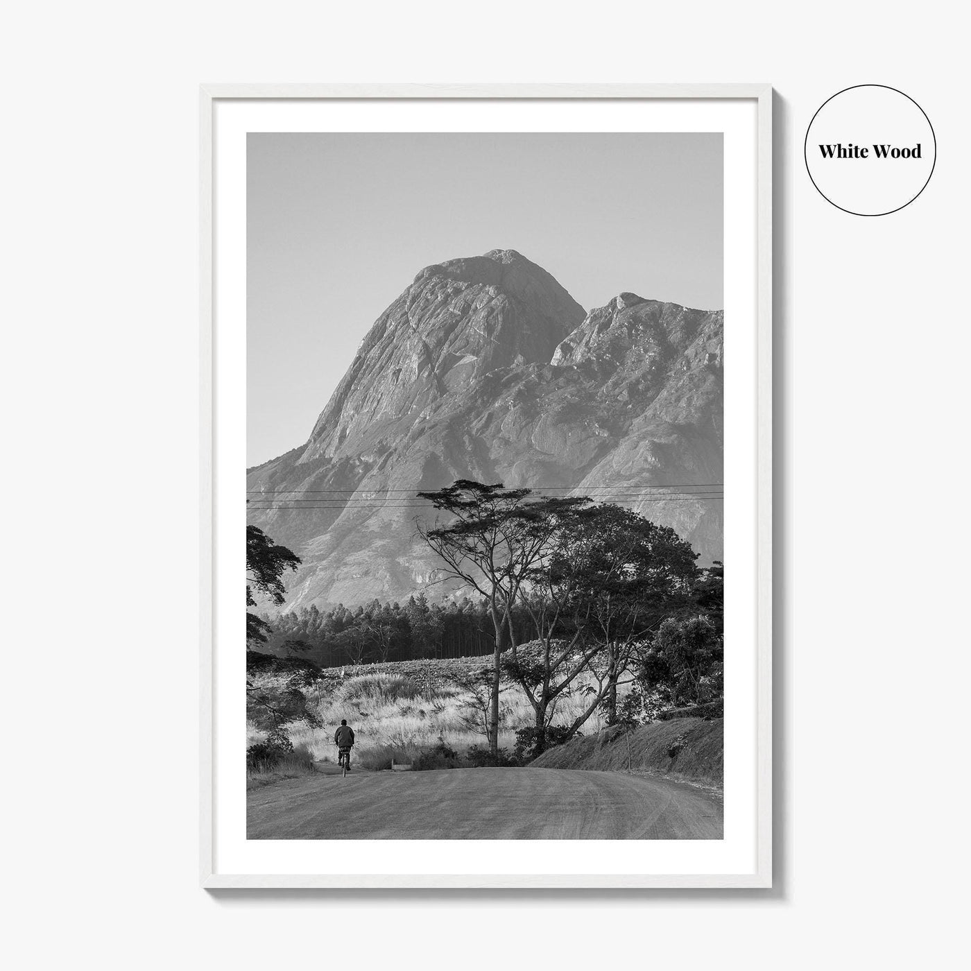 Mulanje Massif Malawi Black and White Fine Art Photo Print, Mount Mulanje, Sapitwa Peak