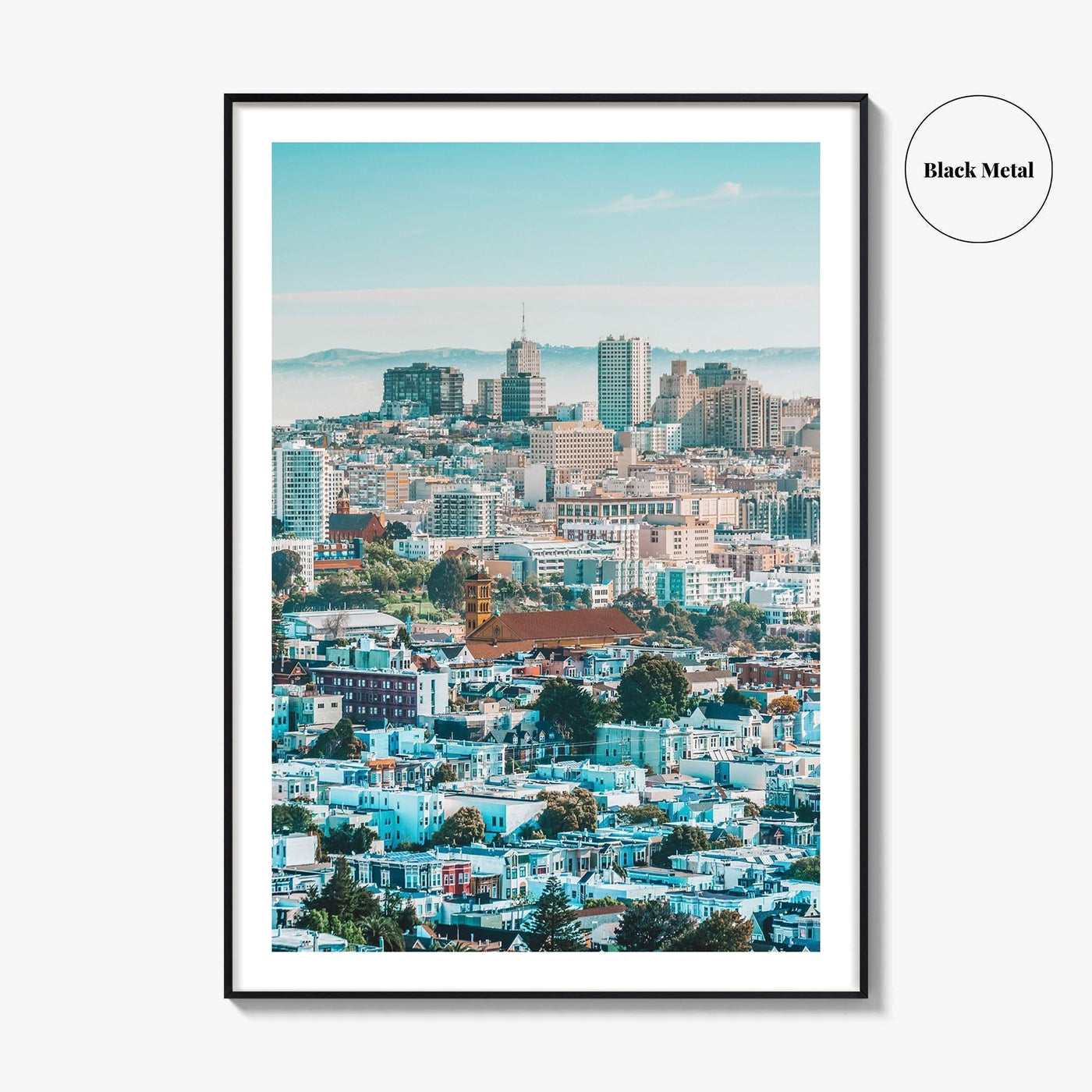 San Francisco Skyline Fine Art Photo Print, Corona Heights Park, California Wall Poster