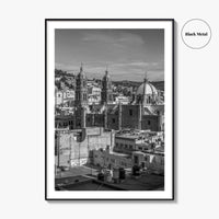 Zacatecas Black and White Fine Art Photo Print, Zacatecas City Mexico Wall Poster