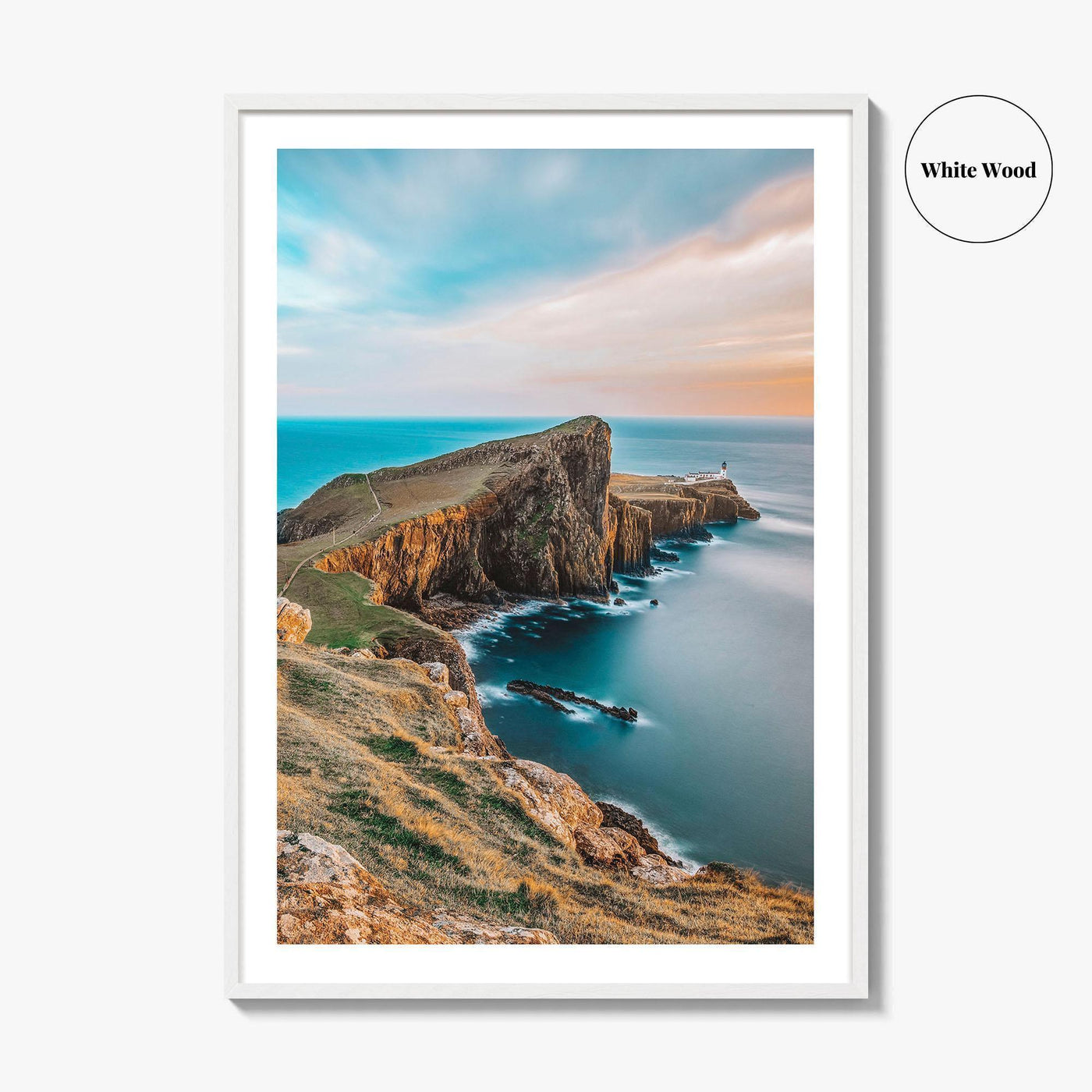 Isle Of Skye Golden Fine Art Photo Print, Neist Point Lighthouse, Scotland Wall Poster