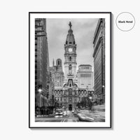 Philadelphia Black and White Fine Art Photo Print, City Hall, Philly, Pennsylvania Poster