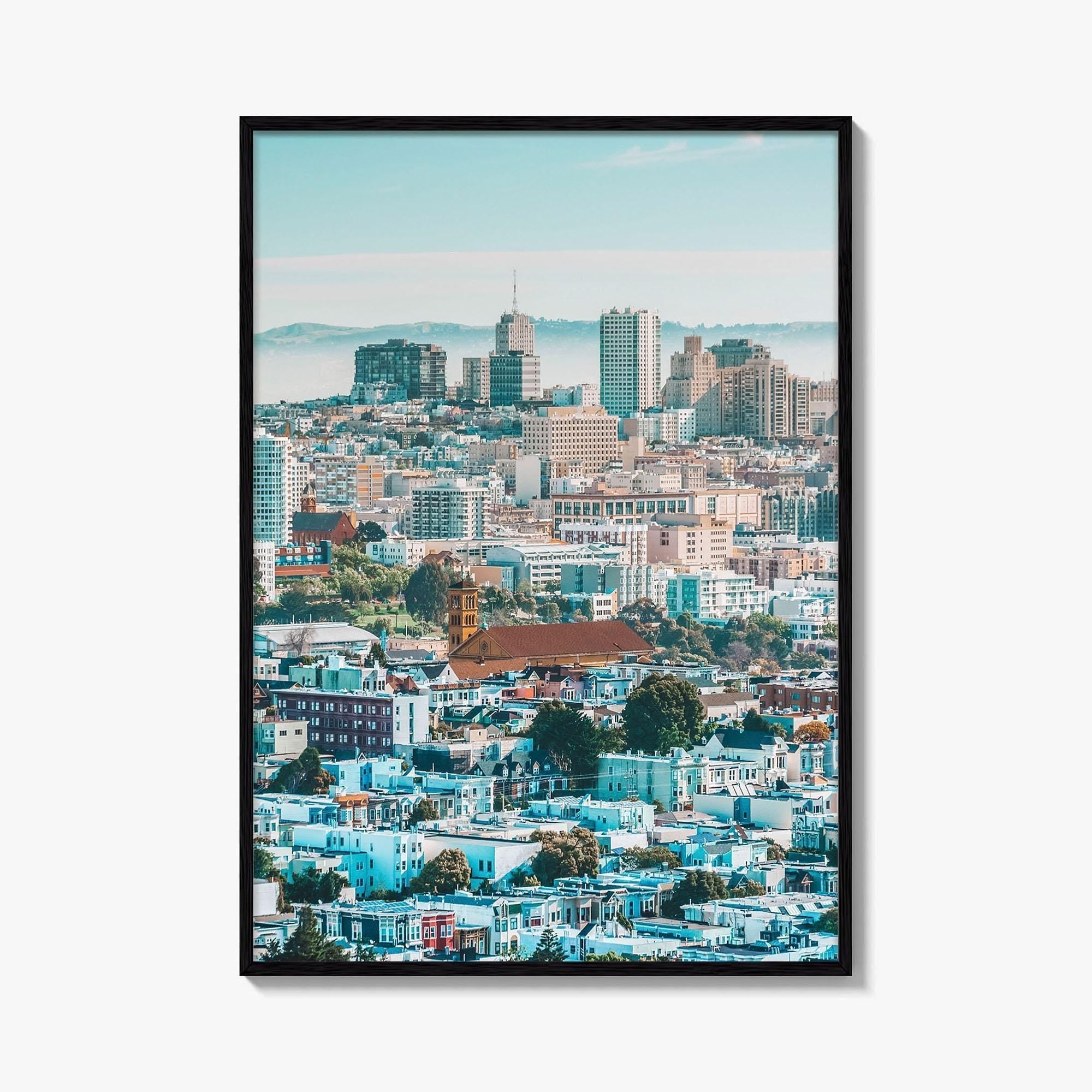 San Francisco Skyline Fine Art Photo Print, Corona Heights Park, California Wall Poster