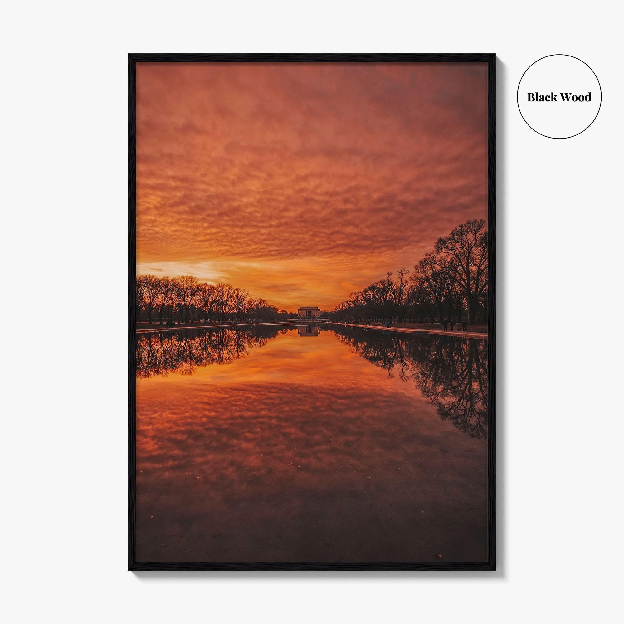 Washington DC Fine Art Photo Print, Lincoln Memorial, Reflecting Pool, National Mall, Wall Decor